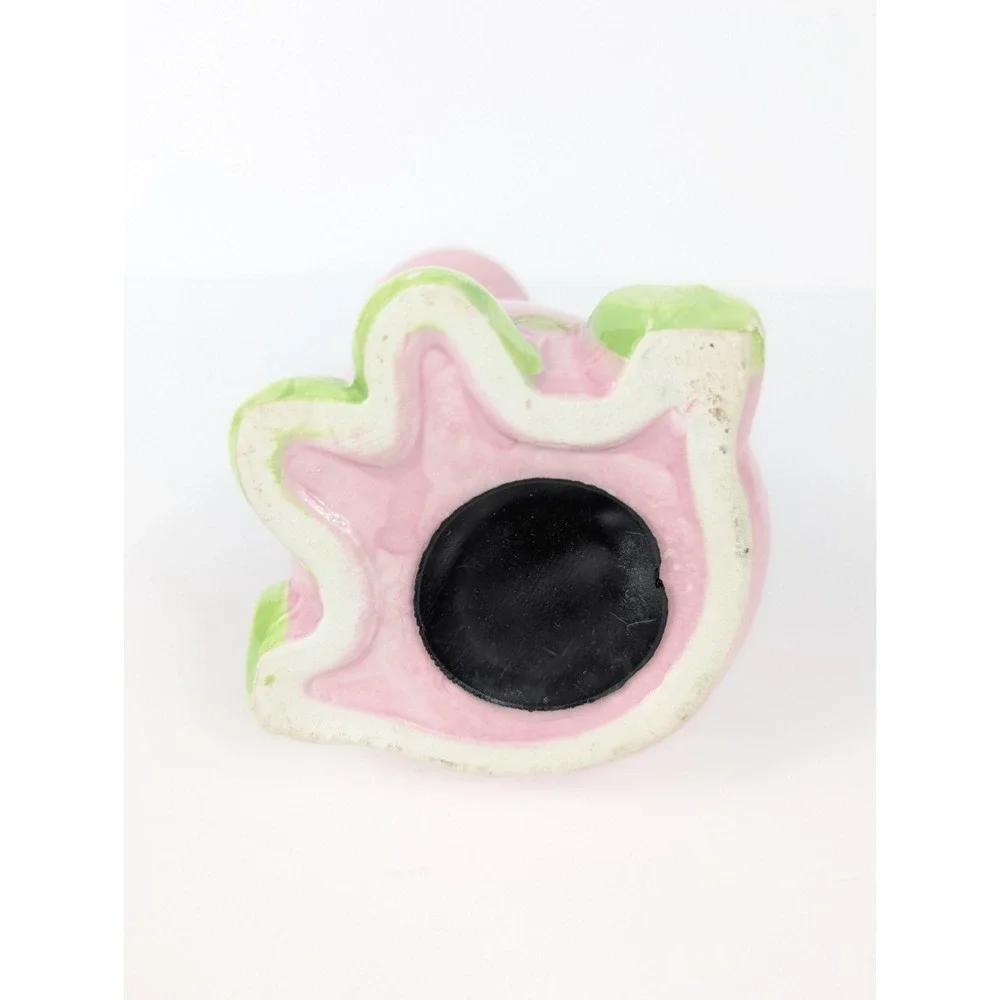 Ceramic Chubby Baby Giraffe Bank  Pink Polka Dots 5‎ 1/4